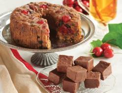 2 1/2 lb Kentucky Bourbon Fruitcake and one 1 lb Non-Bourbon Chocolate Walnut Fudge